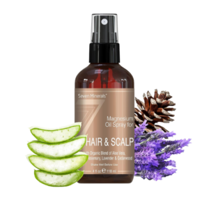 seven minerals anti hair loss magnesium spray for men and women, 4 oz