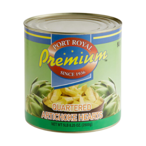 quartered artichoke hearts 3 kg. can 6/case