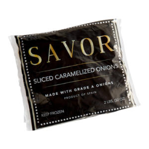 savor imports 2 lb. caramelized sliced onions 12/case