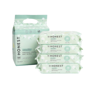 the honest company dry baby wipes | 100% organic cotton, gentle, disposable | 192 count
