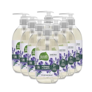 seventh generation disinfecting multi surface wipes, botanical disinfectant, 70 count, pack of 6