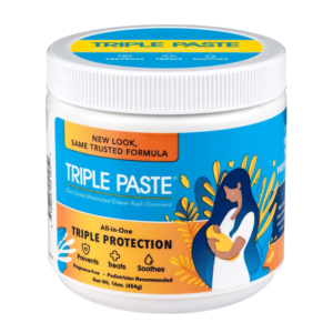 triple paste diaper rash cream for baby 16 oz tub zinc oxide ointment treats, soothes and prevents diaper rash pediatrician