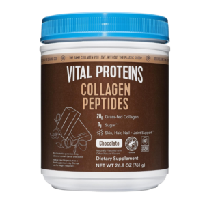 vital proteins chocolate collagen powder supplement (type i, iii) for skin hair nail joint hydrolyzed collagen dairy and gluten free 27g per serving