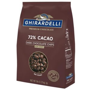ghirardelli chocolate company 72% cacao dark chocolate chips, 5lb. bag (pack of 1)