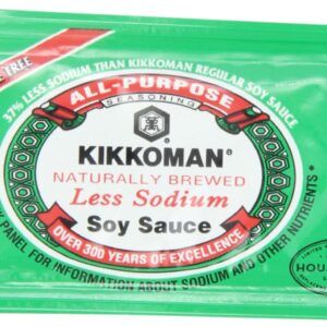 kikkoman less sodium soy sauce packets, 0.2 fl oz (pack of 200)