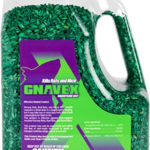 gnavex rodenticide bait for effective rodent control, contains bromethalin, 4 lb jug