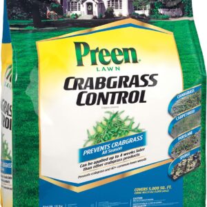 preen lawn crabgrass control 15 lb. covers 5,000 sq. ft.