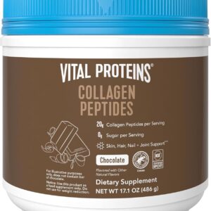 Vital Proteins Chocolate Collagen Powder Supplement (Type I, III) for Skin Hair Nail Joint - Hydrolyzed Collagen - Dairy and Gluten Free - 27g per Serving