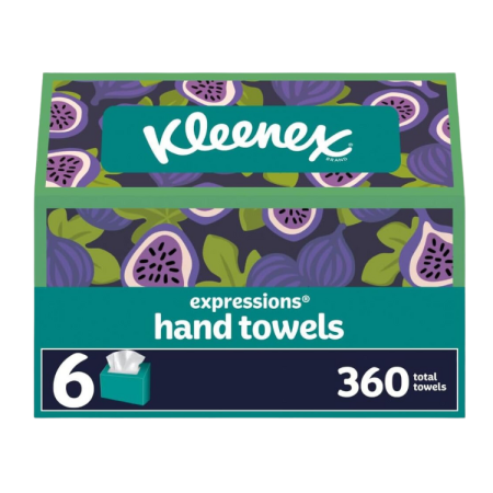 Kleenex Expressions Disposable Paper Hand Towels, 60 Towels per Box (Pack of 6), Packaging May Vary