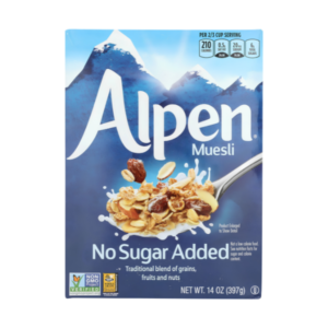 alpen no sugar added muesli cereal